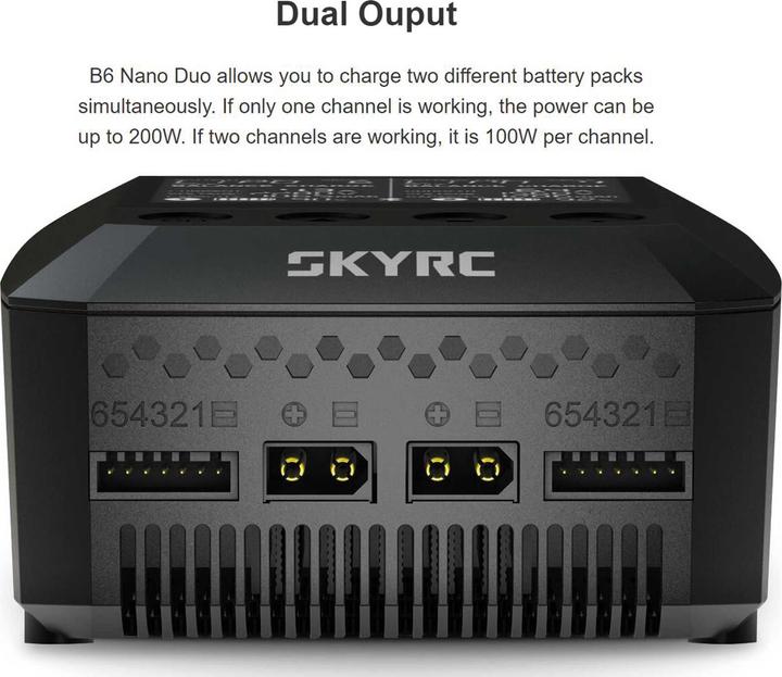Image du produit Robitronic Chargeur AC SkyRC B6 Nano DUO LiPo 1-6s 15A 200W