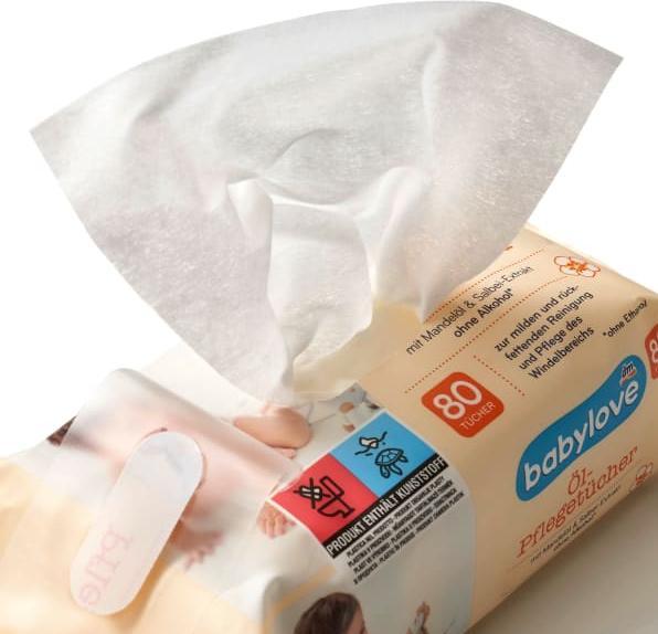 Actual product image dm babylove Oil care wipes (80 Piece)