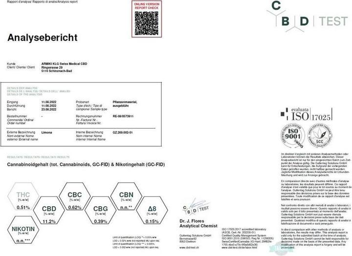 Actual product image Swiss Medical CBD Limona 5g (5 g, Indoor)