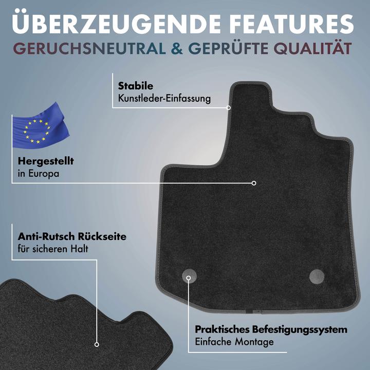 Actual product image Walser Premium Floor Mats for Ford Focus IV 2018-Today (2 front mats + 2 rear mats)
