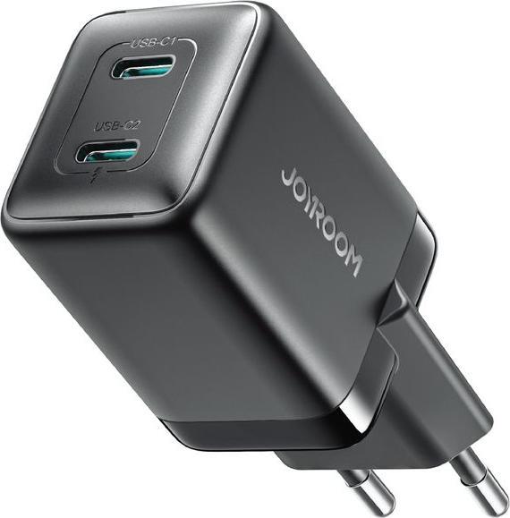 Image du produit Joyroom Dual USB-C GaN Charger 45W - Black (45 W)