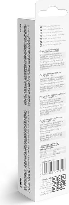 Produktbild Savio RC-23 Universelle / Ersatz-Fernbedienung für TCL-Fernseher (Universal Fernbedienung, Infrarot)