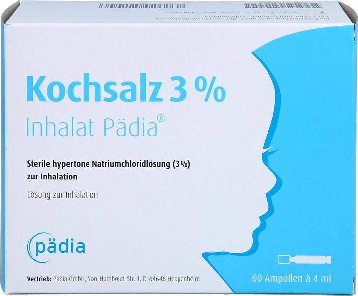 Actual product image Pädia Kochsalz 3 % Inhalat, 60 St. Ampullen