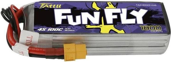 Tattu RC Battery LiPo 1800 mAh 14.8 V 100C Funfly (14.80 V, 1800 mAh)