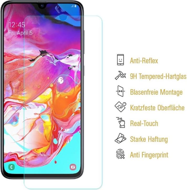 Actual product image Protectorking 2x genuine tempered 9H armoured glass matt anti-reflective (2 Piece, Samsung Galaxy A51)