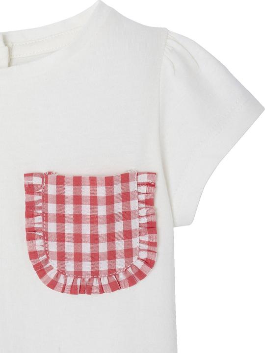 Actual product image Vertbaudet Bio-Kollektion: Baby T-Shirt mit karierter Tasche (68)