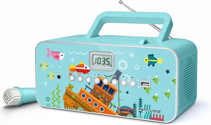 Immagine prodotto Muse M29KB Lettore CD per bambini CD, FM, USB Con microfono (FM, PLL, MW)