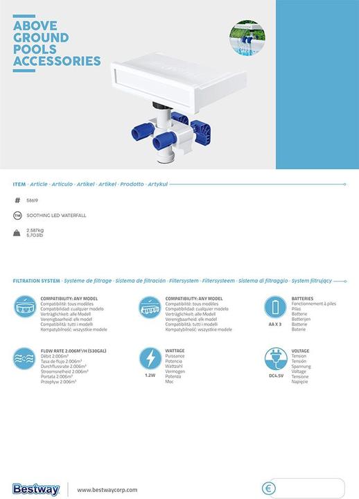 Actual product image Bestway Waterfall