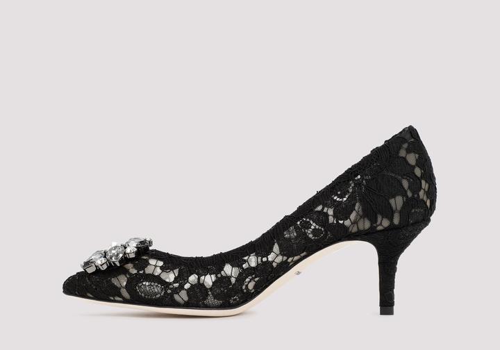 Produktbild Dolce & Gabbana bellucci black lace pumps with crystal application (36)