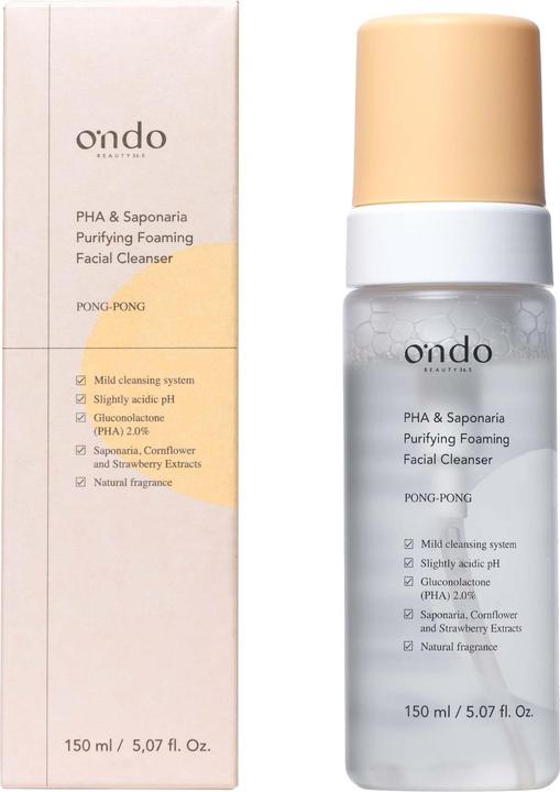 Actual product image Ondo Pha & Saponaria Purifying Foaming Facial Cleanser 150ml (Foam, 150 ml)
