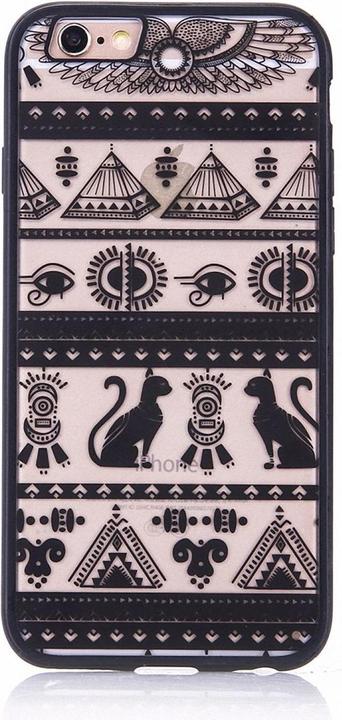 Produktbild König Design Apple iPhone 7 Plus Handy Hülle Mandala Case Motiv Ägyptische Zeichen Schwarz (Apple iPhone 7 Plus)