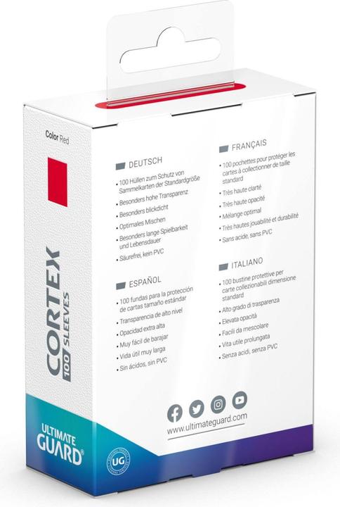 Image du produit Ultimate Guard Kartenhülle Cortex Sleeves Standardgrösse Rot 100