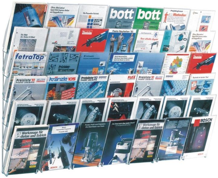 Produktbild Kerkmann Prospekt Wandmagazin 230x190x1130 mm 1x6 A4 (A4)