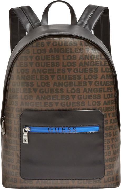 Actual product image Guess Dan, Synthetic Leather, Textile Backpack, Black/Brown, For Men