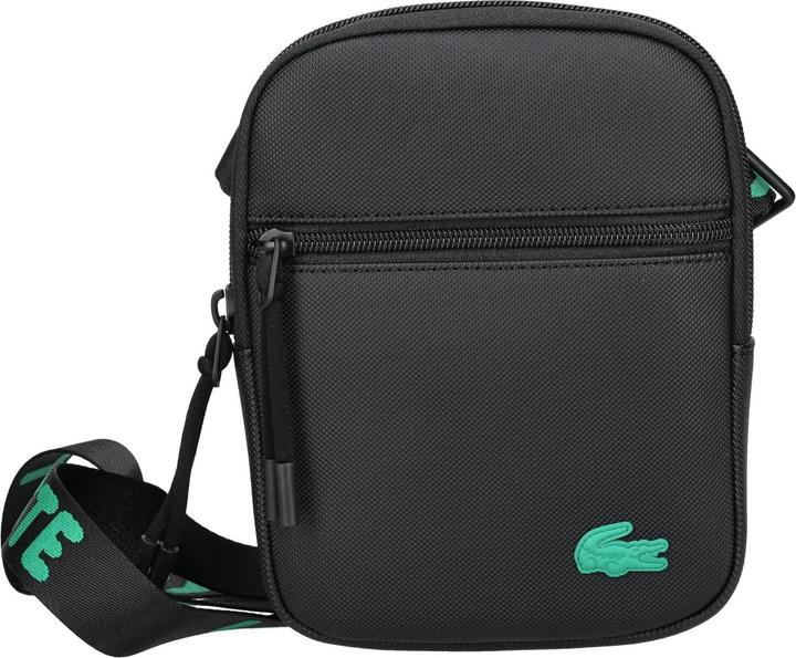 Lacoste Small LCST Slimline Piqué Tasche - Schwarz
