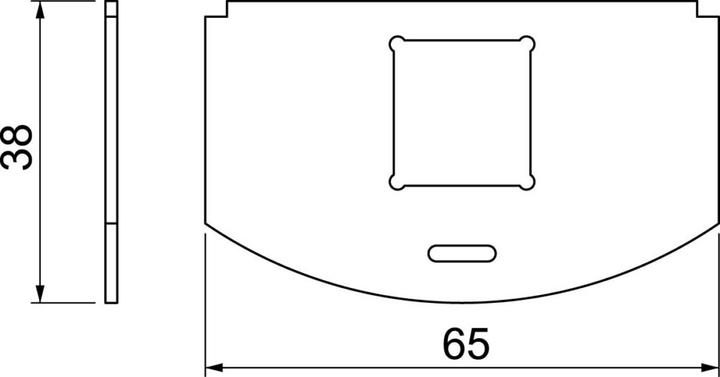 Actual product image OBO Bettermann OBO mounting plate MP 1R LE for 1 x Lexcom 125 & 250L=65 mm W=38 mm