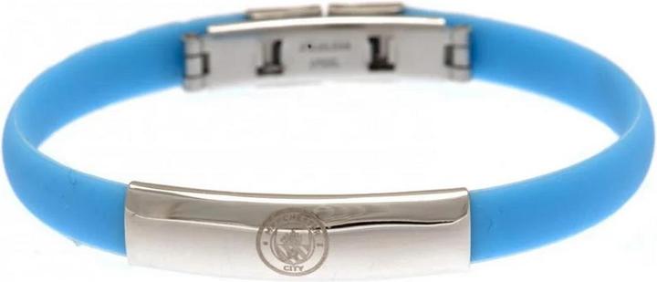 Manchester City FC Wappen Silikonarmband Silikon Edelstahl (100% synthetisches Material)
