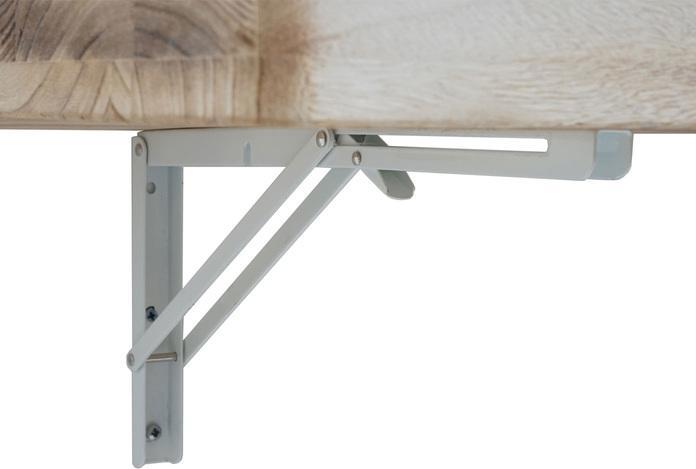 Actual product image Swisshandel24 Wall table, folding wall table Wall shelf Table, folding solid wood 120x60cm natural colour (120 x 60 cm)