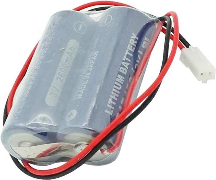 Maxell Batterie 2CR17450 mit Kabel und Stecker (2 Stk., CR17450, 5200 mAh)