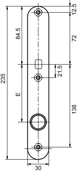 Immagine prodotto Glutz Piastre esterne per pomelli di porte 5345-30 K extra strette (Set di piastre per porte)