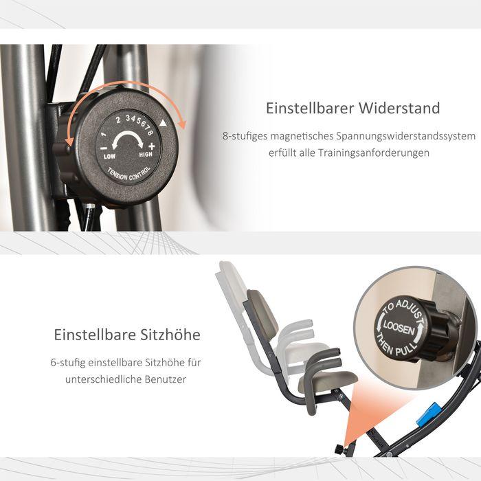 Produktbild Swisshandel24 Heimtrainer X-Bike 2-in-1 Fahrradtrainer LCD-Display klappbar Trimmrad mit 8 stufig einstellbarem Ma