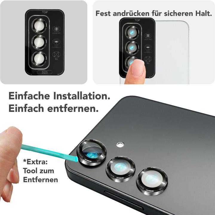 Immagine prodotto Nalia Focus.Pro CLX - Kameraschutz Linsenglas Reflexionsfrei - Camera Lens Protector (1 Pezzo/i, Samsung Galaxy S25)