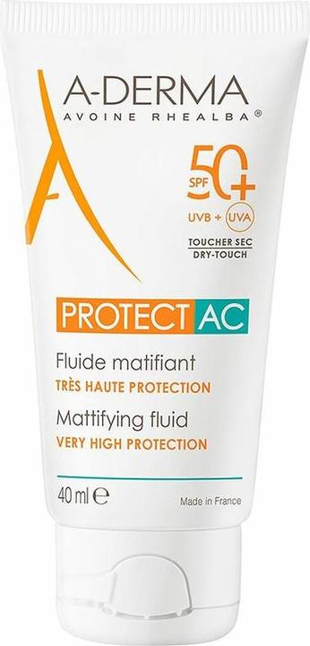 Produktbild A-Derma PROTECT-AC mattierendes Fluid SPF50+ (Sonnencreme Gesicht, SPF 50+, 40 ml, 67 g)