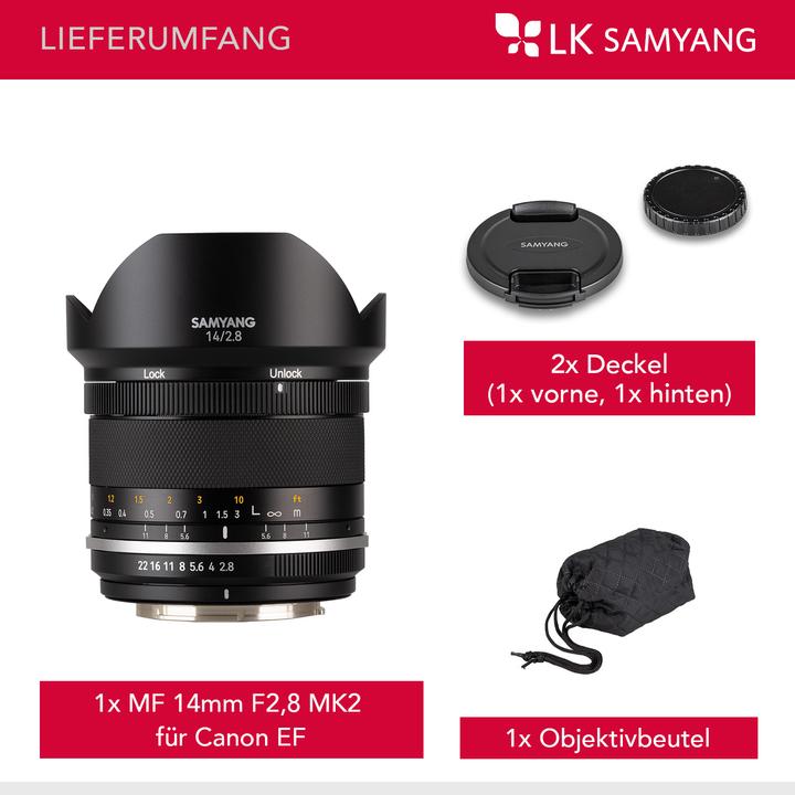 Image du produit Samyang 14mm f/2.8 MKII Canon EF (Canon EF, APS-C / DX)