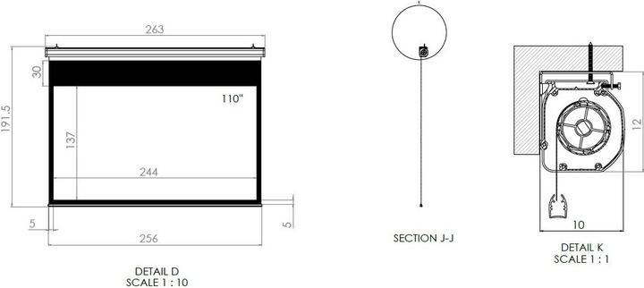 Produktbild Bestvision Leinwand mit Motor 16:9, weiss, 110" (110", 16:9)