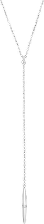 S.Oliver Halsschmuck für Damen, 925 Sterling Silber, Zirkonia (synth.) (925er Silber, 42 cm)