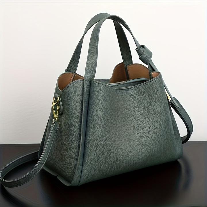 Only-Bags.Store Chic Solid Color Bucket Bag - Vielseitige Crossbody & Schulter Handtasche mit verstellbarem Riemen