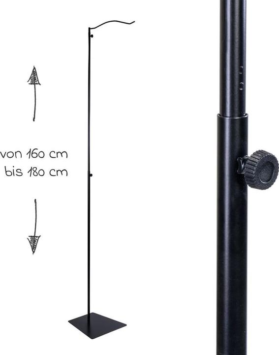Image du produit Julius Zöllner Porte-ciel Max Noir, avec pied pour baldaquin