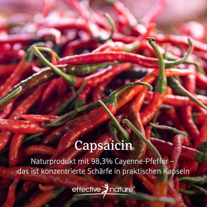 Actual product image Effective Nature Capsaicin from cayenne pepper (60 Piece, Capsules)