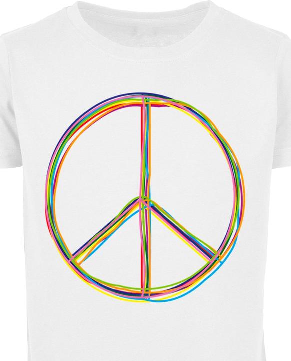 Immagine prodotto Merchcode Ragazze Peace - Maglietta a maniche corte multicolore - 167905 (122, 128)