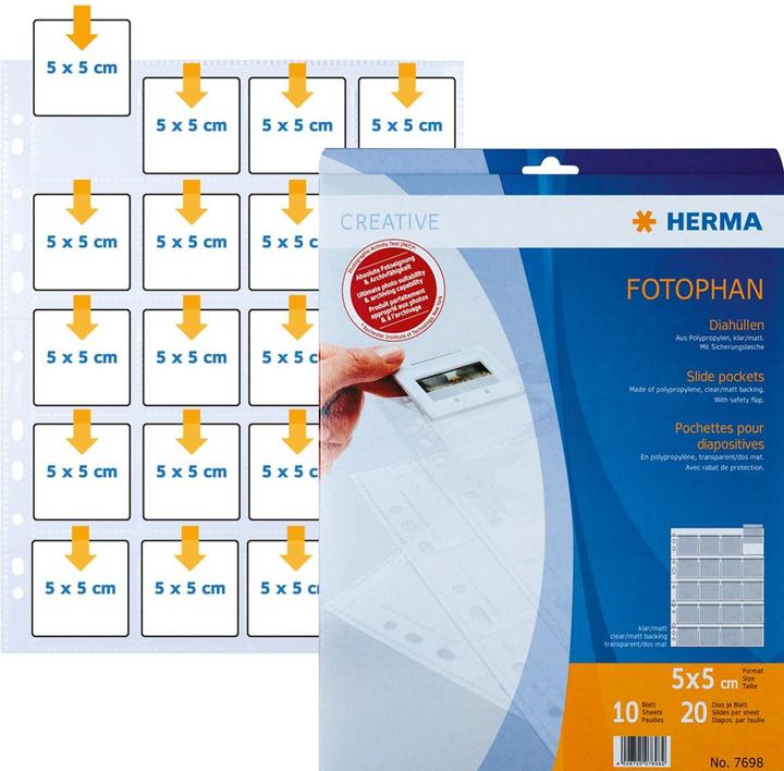 Image du produit HERMA Pochettes pour diapositives (A4, 10 x)