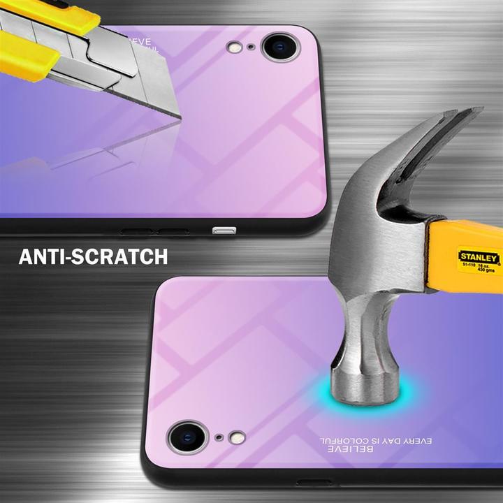 Image du produit Cadorabo Couverture en verre TPU 2 couleurs (Apple iPhone XR)