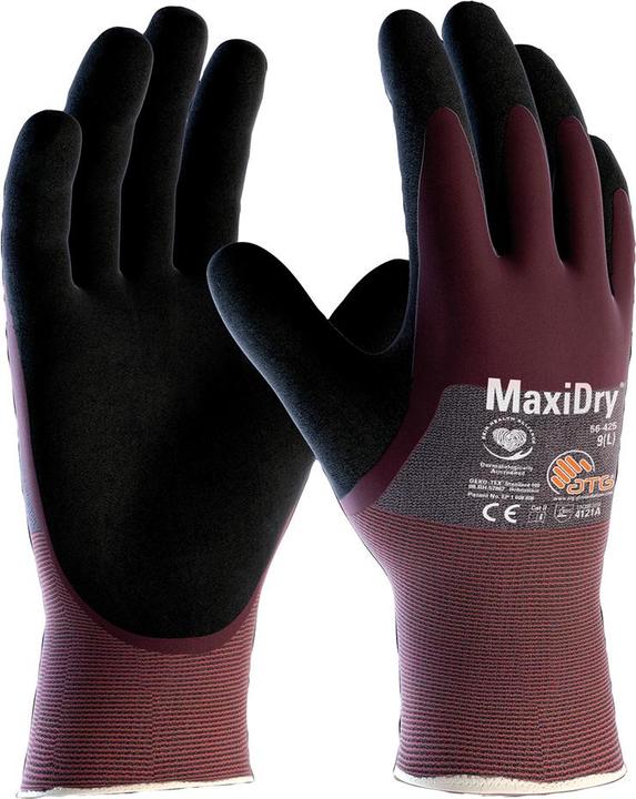 Actual product image ATG Gloves MaxiDry® 56-425 size 8 purple/black EN 388 PPE category II (8)