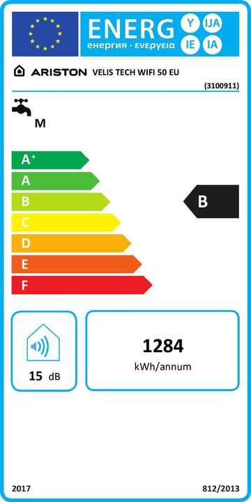 Energie-Label GCS Velis Tech WiFi 50 EU