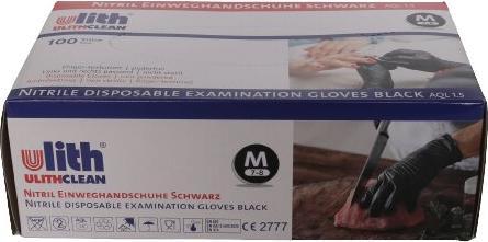 Produktbild Fripac Ulith Nitril-Handschuhe ungepudert, Grösse M, Box à 100 Stück, schwarz (M)