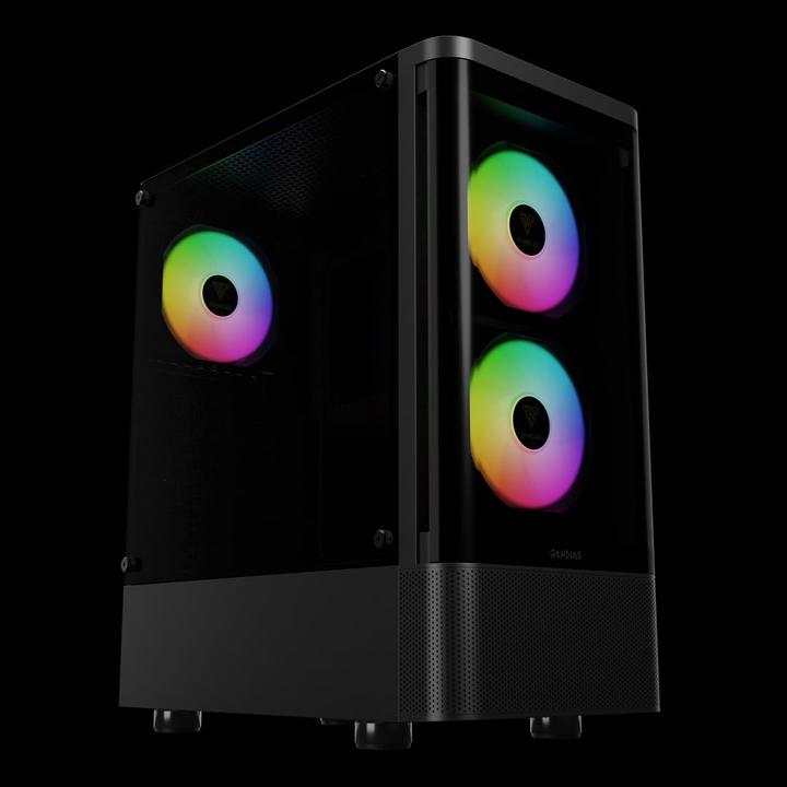 Productafbeelding Gamdias Boitier Moyen Tour ATX Talos E3 CG RGB avec panneaux vitrés (Noir) (ATX)