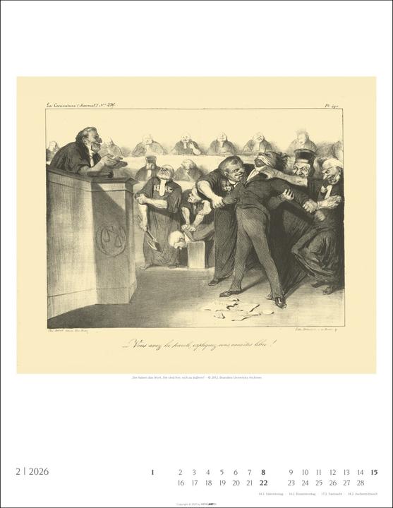 Produktbild Honoré Daumier: Die Juristen Kalender 2026 (34 x 44 cm, Deutsch)