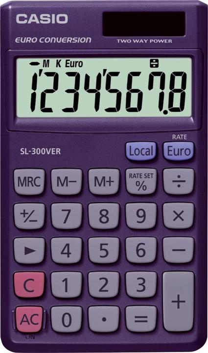 Image du produit Casio Sl-300 Ver (Piles, Cellules solaires)