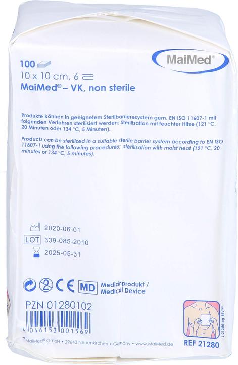 Actual product image MaiMed FLEECE COMPRESS 10X10CM 6F UNST