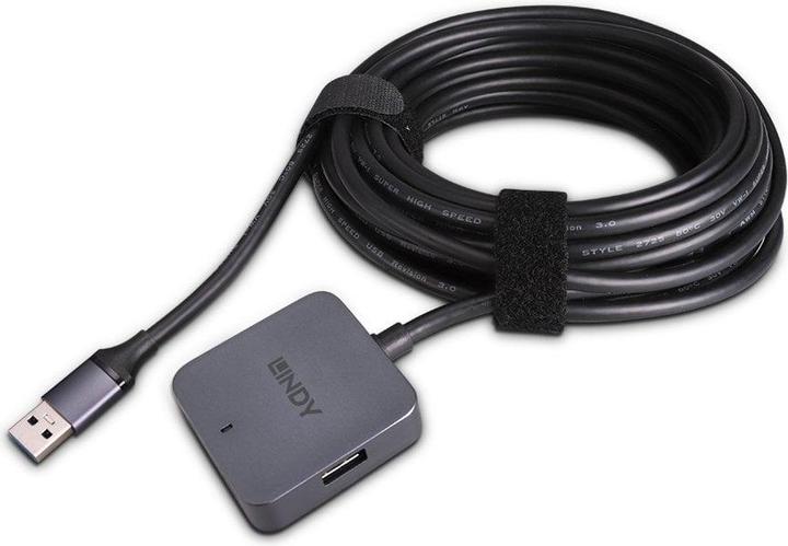 Actual product image Lindy 10m USB 3.0 hub, 4 ports 10m extension for 2 USB type C and 2 USB type A devices (USB-A, 4 ports)