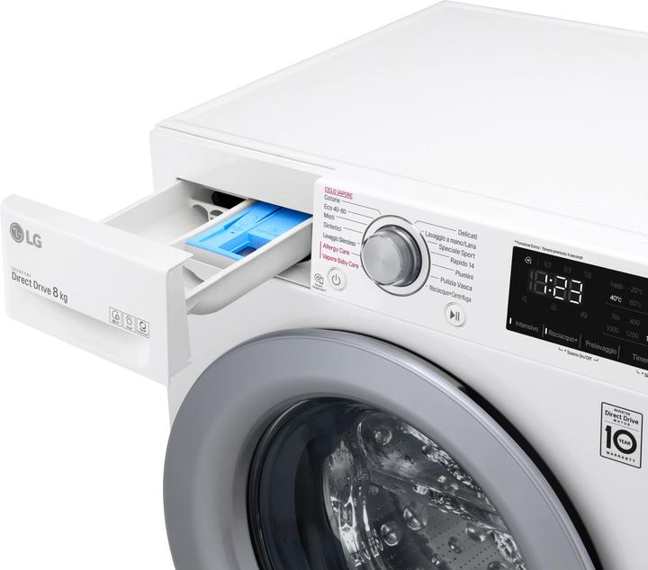 Actual product image LG F2WV3S7S4E Slim AI DDTM SteamTM 7kg Washing Machine Energy Class D (7 kg, Left)