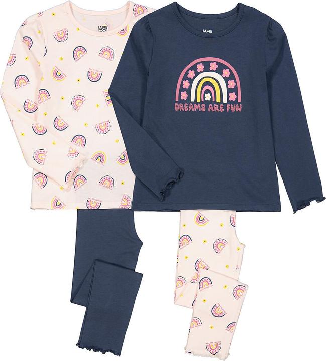 Produktbild La Redoute Collections 2er-Pack Pyjamas mit Regenbögen (140)