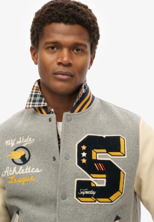 Actual product image Superdry College Patched Bomber Jacket (M)