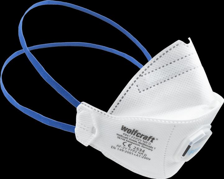 Produktbild wolfcraft wolfcraft 2 Feinstaubmasken FFP2 V (CE) (FFP2, 2 x)