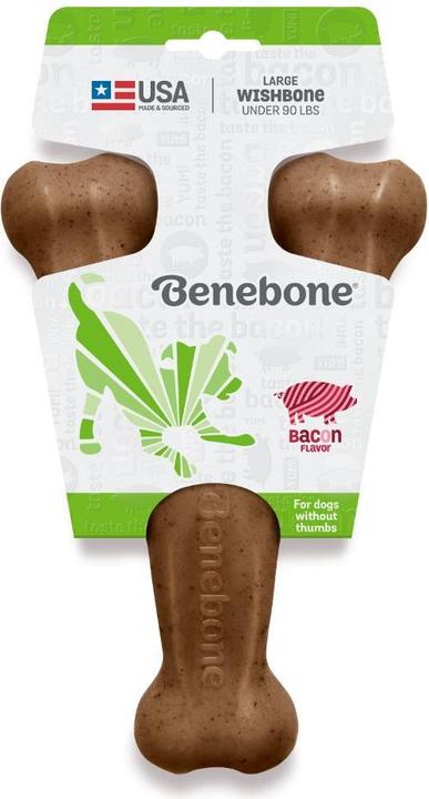 Actual product image Benebone Wishbone Bacon 24 cm - (854111004620) (Dog chew toy)