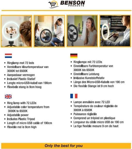 Image du produit Benson Éclairage annulaire à LED (éclairage annulaire)